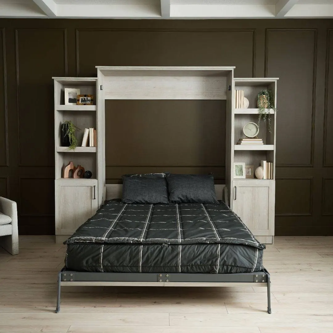 A Murphy Door® wall bed shown open in a real bedroom, photo from murphydoor.com.